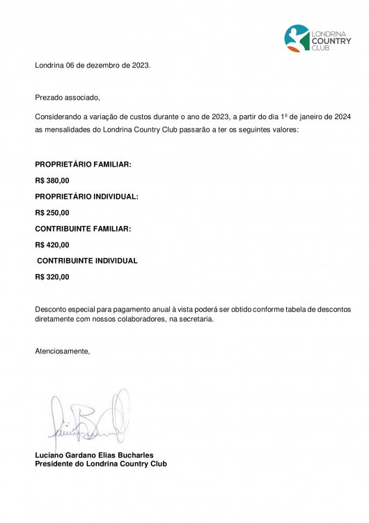 Carta reajuste mensalidade 2024- Associado-1